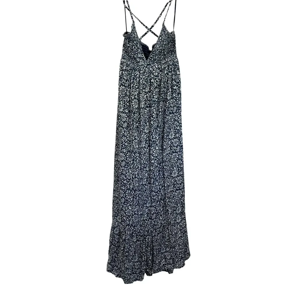Windsor Blue & White Floral Maxi Dress Size Small - Picture 3 of 12